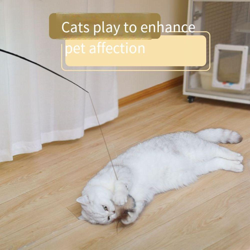 1.8m Fishing Pole Wand Four-section Cat Interactive Stick Replacement Head Cat Teaser Stick  Kitten
