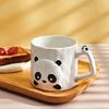 390ml Ceramic Mug Cartoon Panda Shape Large Capacity Ceramic Coffee Mug with Chinese Elements High Temperature Resistant Office Cup