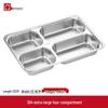 LIJIA 304 Stainless Steel Divided Canteen Tray