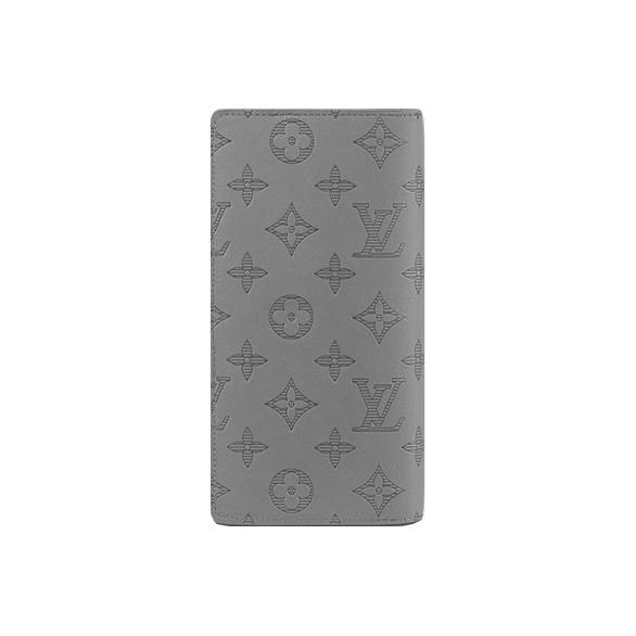 Louis Vuitton Brazza Classic Monogram Long Folded Leather Wallet Unisex wallet Gray M81335
