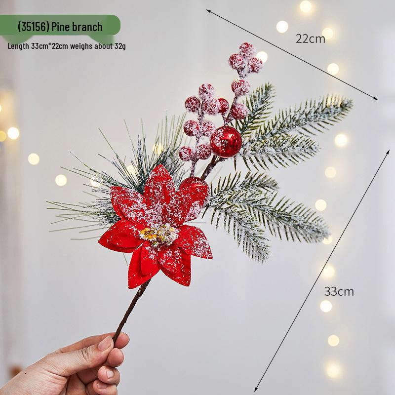 Künstliche Weihnachts-Kiefern- und Rattan-Girlande mit Tannenzapfen zum Aufhängen an der Wand