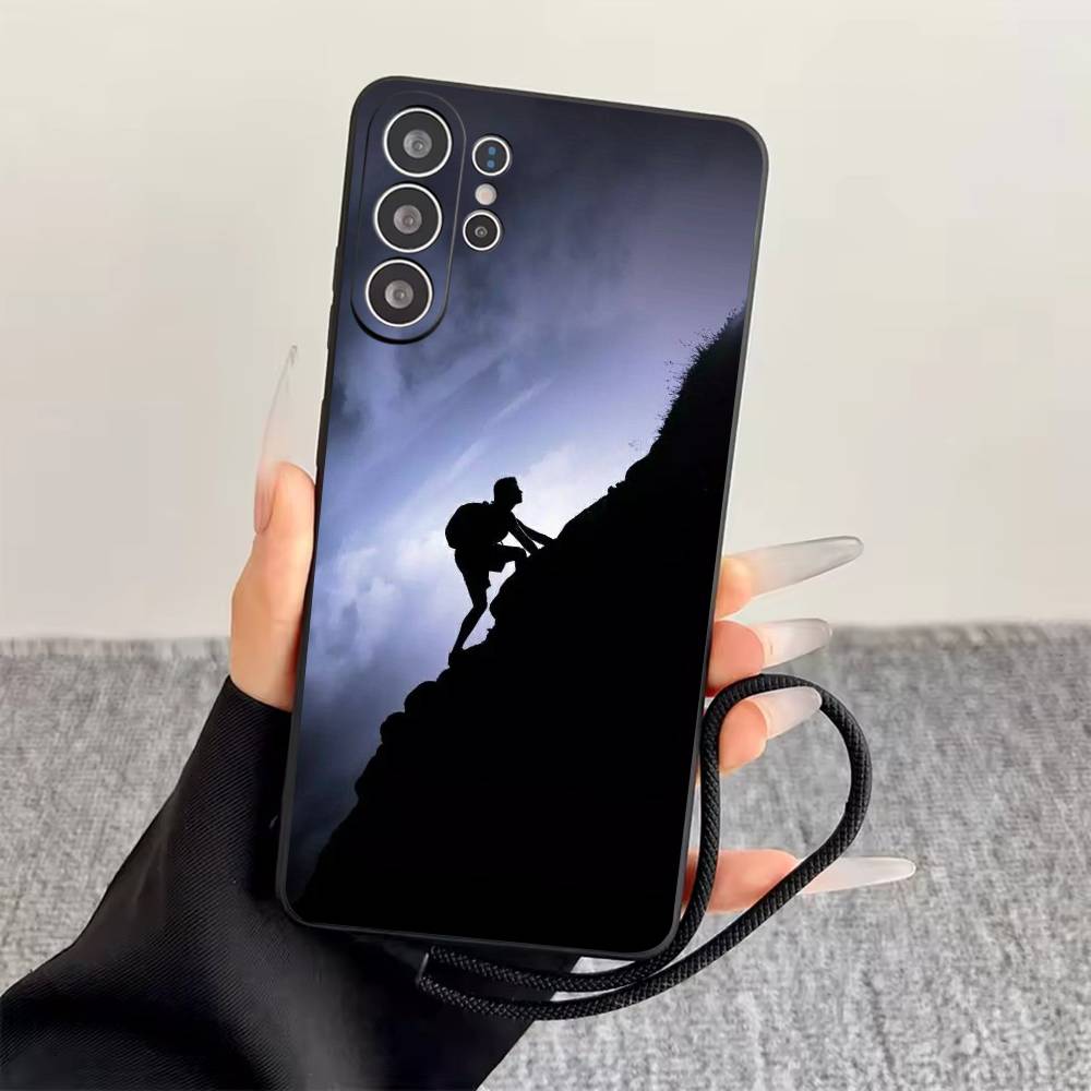 

Rock Climbing Phone Case For Samsung S25,S24,S21,S22,S23,S30,Ultra,S20,Plus,Fe,Soft Silicone Black Cover Samsung S22plus5G