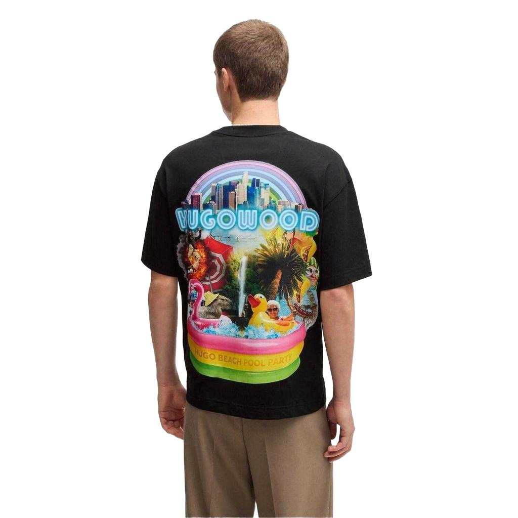 Hugo Mens Duwood Back Print Cotton Regular T-Shirt