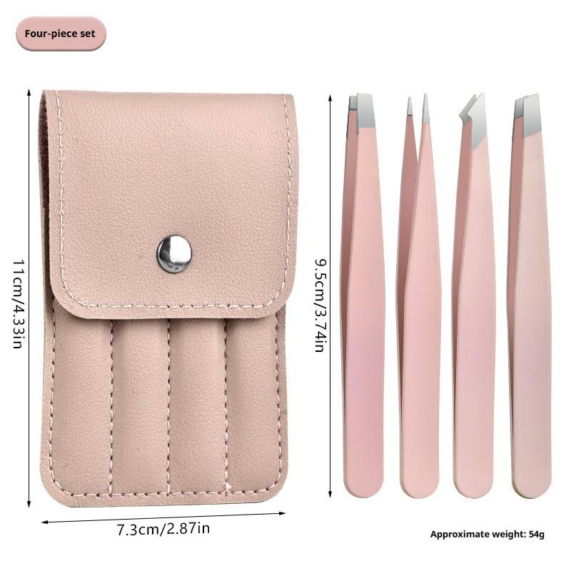 4 PCS Stainless Steel Eyebrow Clippers Set Hair Removal Forceps Oblique And Straight Mouth Eyebrow Trimming Clip Beauty Tool