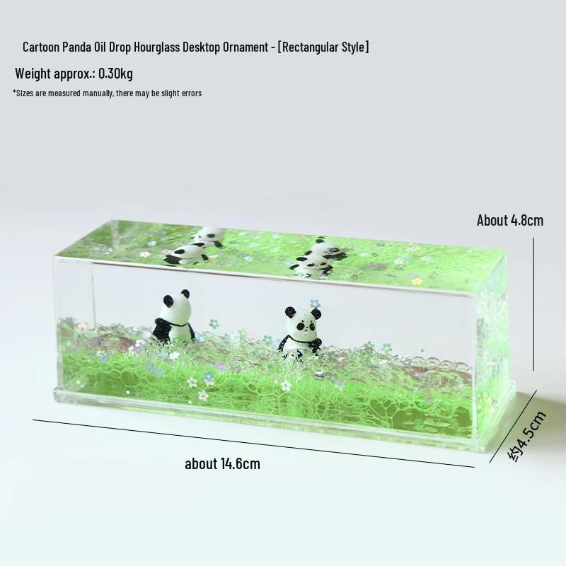 Panda Olejová přesýpací hodina: Kreativní stolní časovač, Uklidňovač stresu, Dárek pro děti pro emocionální klid.