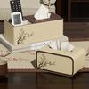 Chinese Style Plum Blossom Tissue Box Premium Feel PU Tissue Box Holder Home Living Room Coffee Table Tissue Case Napkin Holder