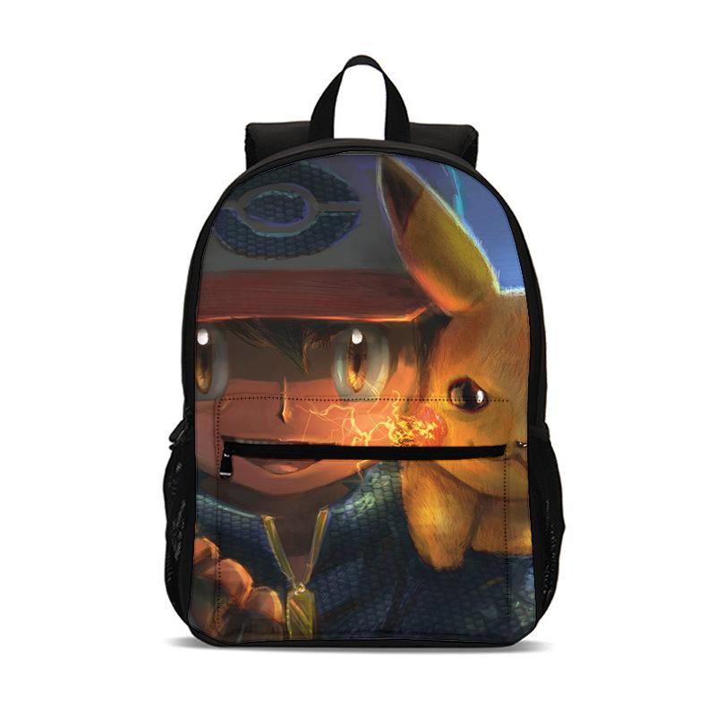 2026 New Pokemon Pikachu Kids Backpack, Creative Primary School Student Bookbag, Lightweight Anti-Lordosis Backpack for Children