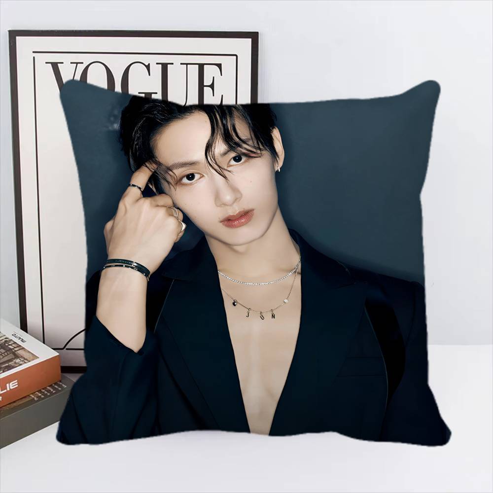 Junhui Wen Kpop Kissenbezug Quadratisches Kissen Schlafzimmer Sofa Freizeit Komfort Kissen Auto Heimdekoration
