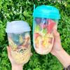 Bottle Salad Container Bottle-Shaped Bento Salad Bowl For Lunch Carry To Go Salad Box With Fork And Sauce Cup Kitchen Accessorie