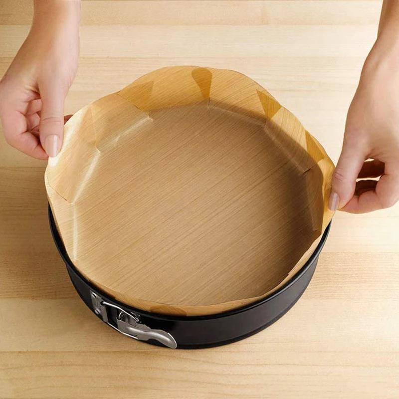 Round Cake Baking Mat Non-Stick Cake Tin Liner Baking Pan Sheet Home Reusable Baking Tarpaulin Heat Resistant Oil Paper BBQ Pad