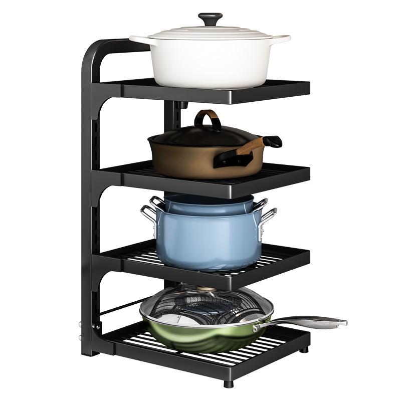 Multi-Layer Kitchen Pot and Cookware Storage Rack for Cabinets