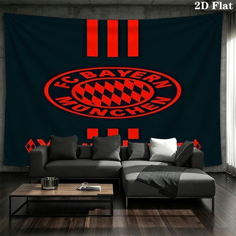 Bayern Munich Fan Gear Custom Name Wall Tapestry Aesthetic Wall Hanging Printed Fabric Blanket Decorative Tapestries For Bedroom Living Room Home Deco