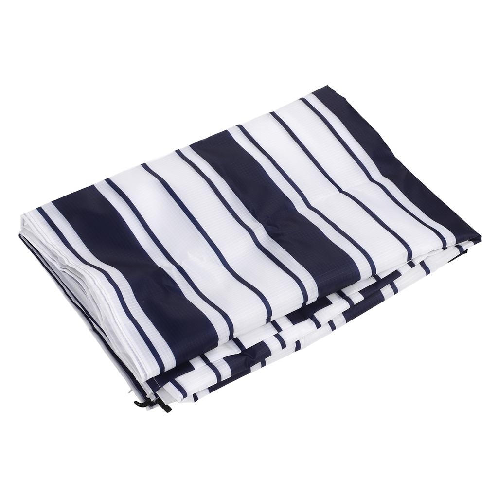 Beach Blanket Waterproof Lightweight Portable Outdoor Picnic Mat for Camping Travel Blue Stripe 2 X 1.45M