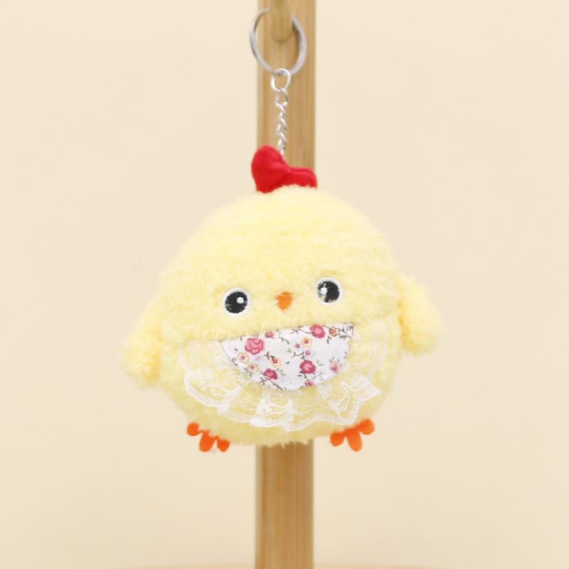 Adorable Plush Chicken Keychain Soft Toy Cute Chick Doll Bag Charm Kids Gift
