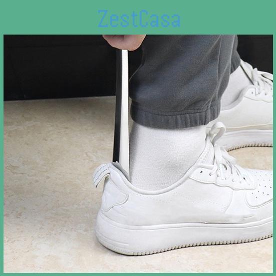 Metal Design Horn Shoe Ergonomic Long Handle Nondeformation For Smooth And Easy Shoe Wear Shoehorn