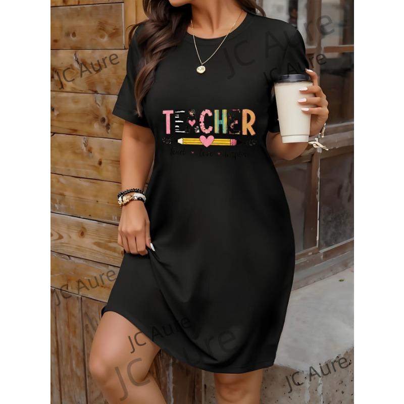 Women's Soft Breathable Short Sleeve T-Shirt Dress