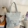 Large Capacity Commuter Shoulder Bag Women's Tote Bag Student Book Bag with Coin Purse