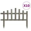 VidaXL 10x Fir Wood Garden Edging Garden Border Lawn Edge Outdoor Flower Bed 314847