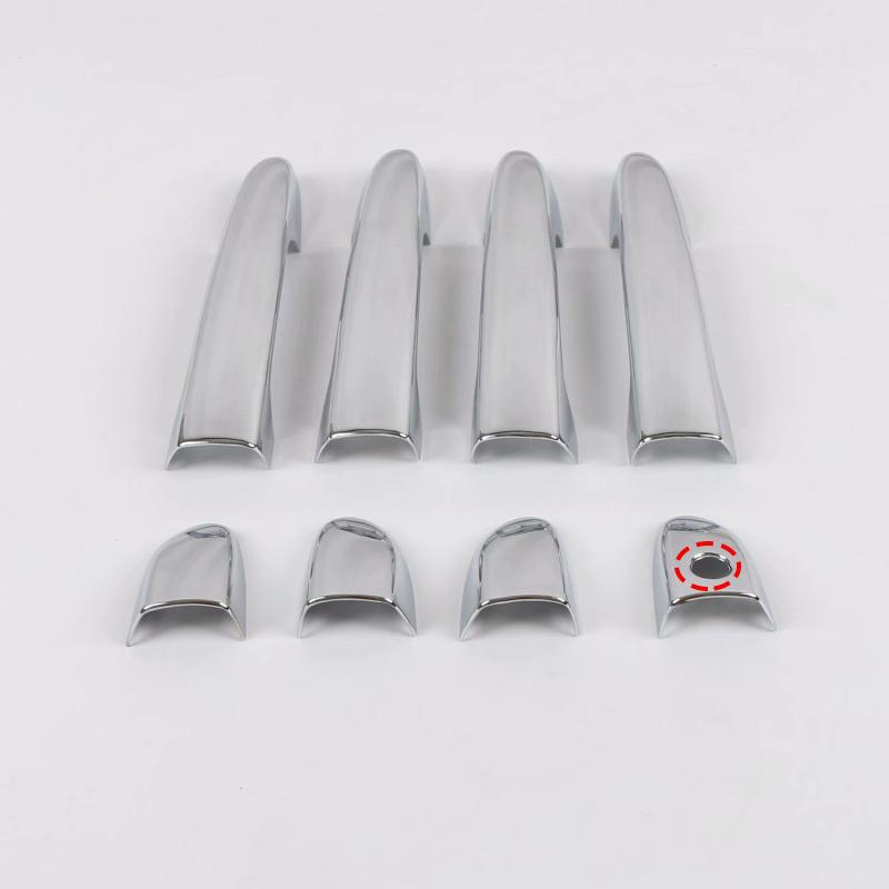 For Mazda CX3 CX-3 2016- ABS Chrome Car Exterior Headlight Trim Front Rear Fog Light Cover Side Handle Center Grill  Cover
