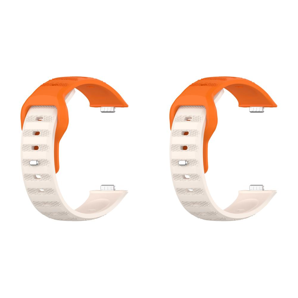

T0# Silicone Strap Breathable Watchband for Huawei Watch Fit 3 (Orange Starlight