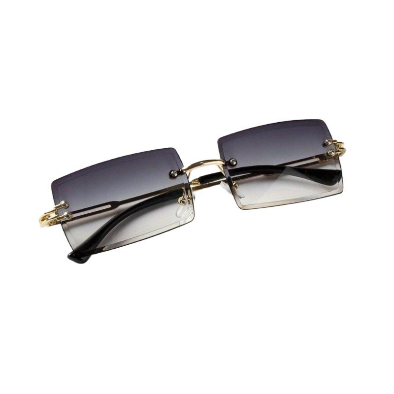 4-piece Set of Frameless Square Stylish Glasses for Women Women Cut Edge Design Suitable for Stylish Accessories and Casual Wear