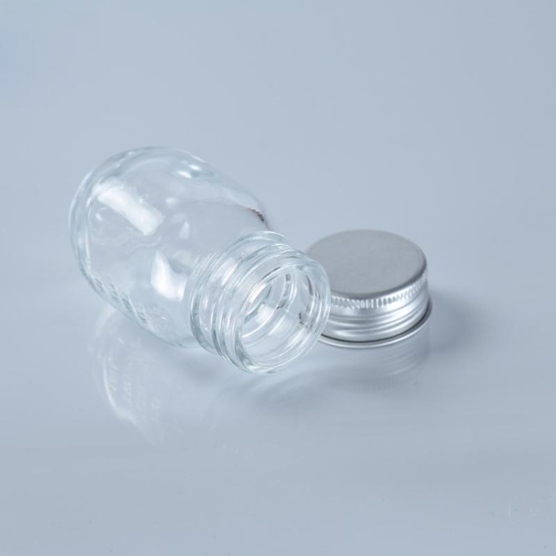 1Pc 30Ml Small Glass Bottle With Lid Medicine Bottle Leak-Proof Powder Capsule Bottle Refillable Glass Bottle
