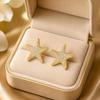 D Color Moissanite 925 Silver Stud Earrings Gold-Toned Trendy Daily Wedding Elegant Gift 2.1g Made in China