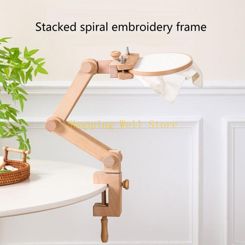 KX4B Adjustable Rotated Embroidery Hoop Stand 360 Degree Rotating Embroidery Frame Stand Stitching Hoop Stand
