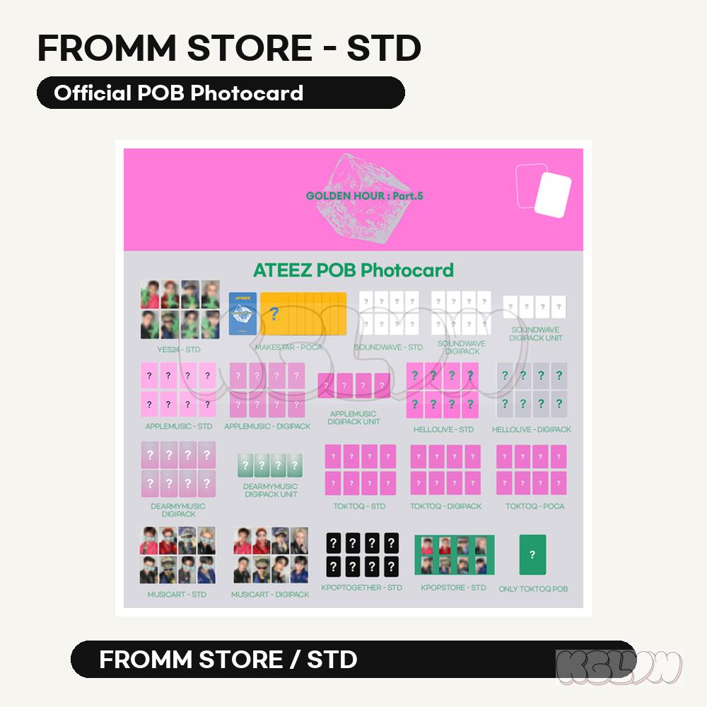 Pre-order ATEEZ GOLDEN HOUR Part.5 POB Photocard Select Kpop