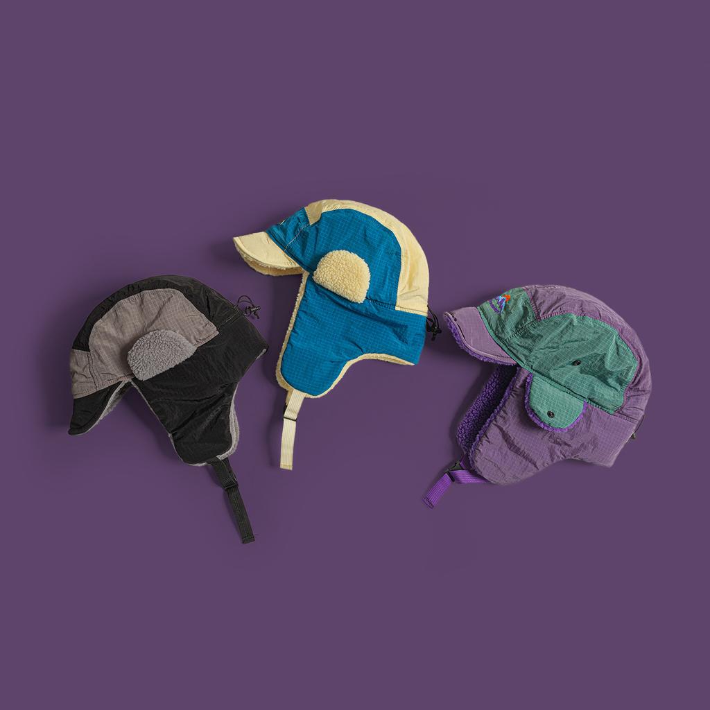 Japanese Style Bomber Hat Retro 5-Panel Color Matching Cycling Cap Men Women Autumn Winter Caps Plush Warm Ear Ski Pilot Hat