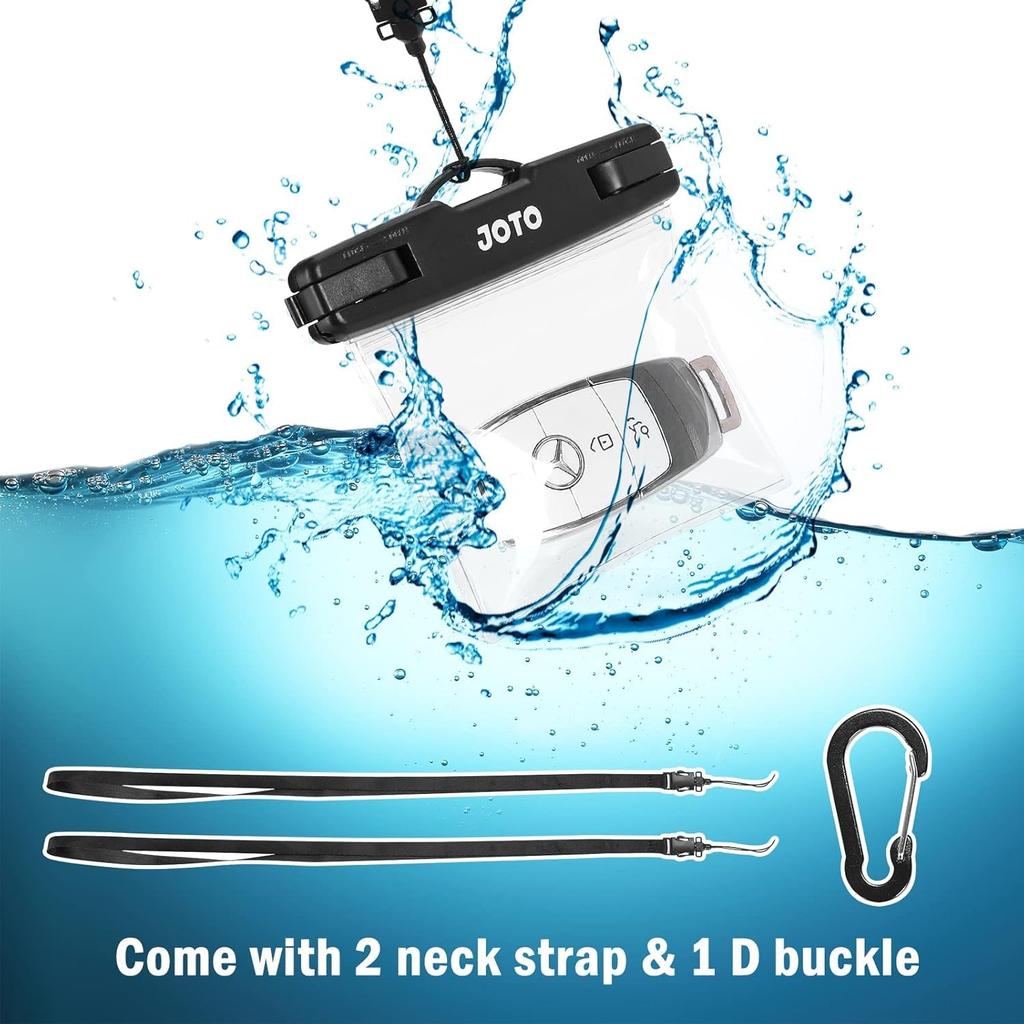 JOTO 2 Pack Waterproof Key FOB Holder Pouch with Key