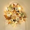 Fall Wreath Front Door Artificial Autumn Wreath Pumpkin Berry Branchesm Leaves Outdoor