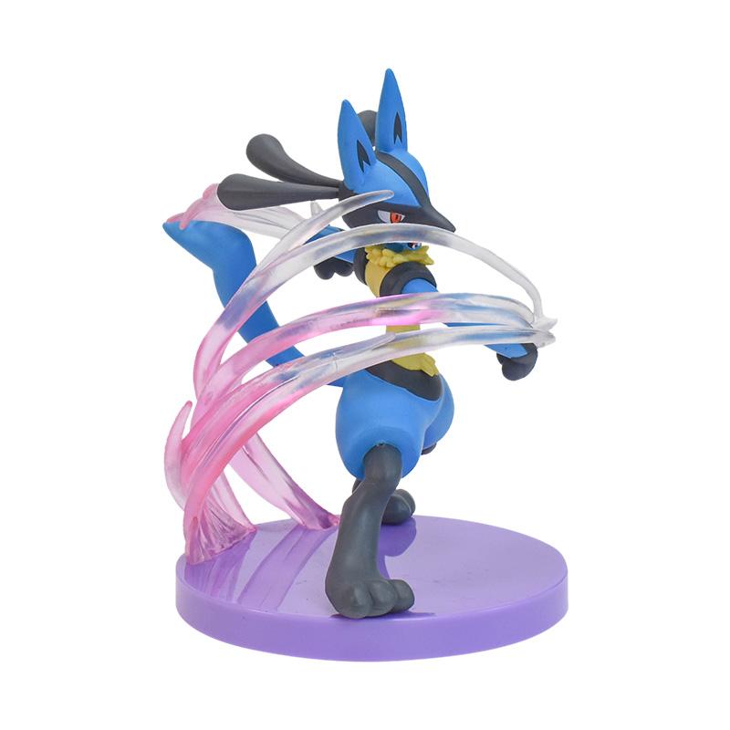 13Cm Riolu Lucario Action Model Doll Anime Pvc Figure Statue Toy With Base Decoration Collect Birthday Gift No Box