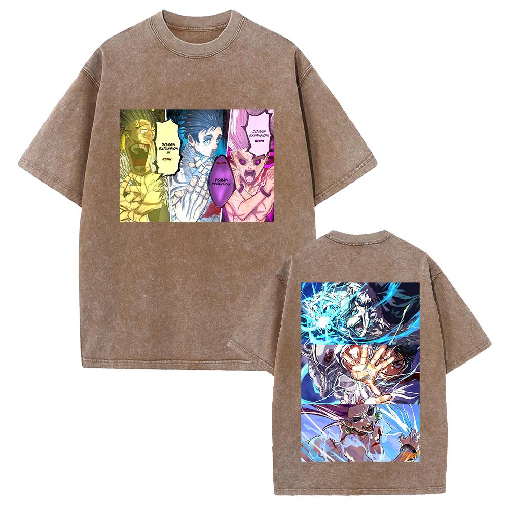 Okkotsu Yuta Ishigoori Ryuu Takako Uro Jujutsu Kaisen Anime Men Women T-shirts Washed T Shirt Cotton Loose Tshirt Harajuku Tops