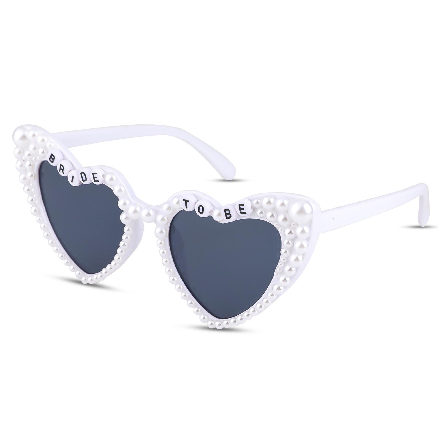 JYL Sunglasses Heart Ladies Uv Protection Party Pearl Trendy Use 180-3 A-16580