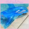 Inflatable Large Whale Water Park Float Adult Ride-on Water Toy Blue Pvc Material 150*84*68cm