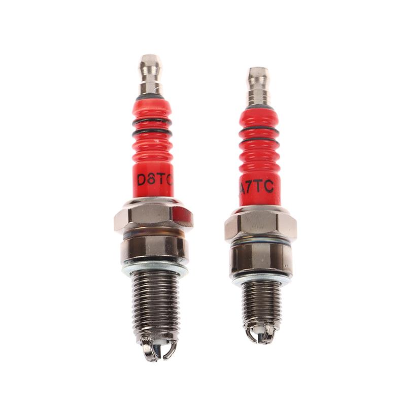 Racing 3 Electrode Spark Plug A7Tc D8Tc Fits For Gy6 50Cc 110Cc 125Cc 150Cc Scooter Dirt Bike Go Kart Motorcycle Accessories