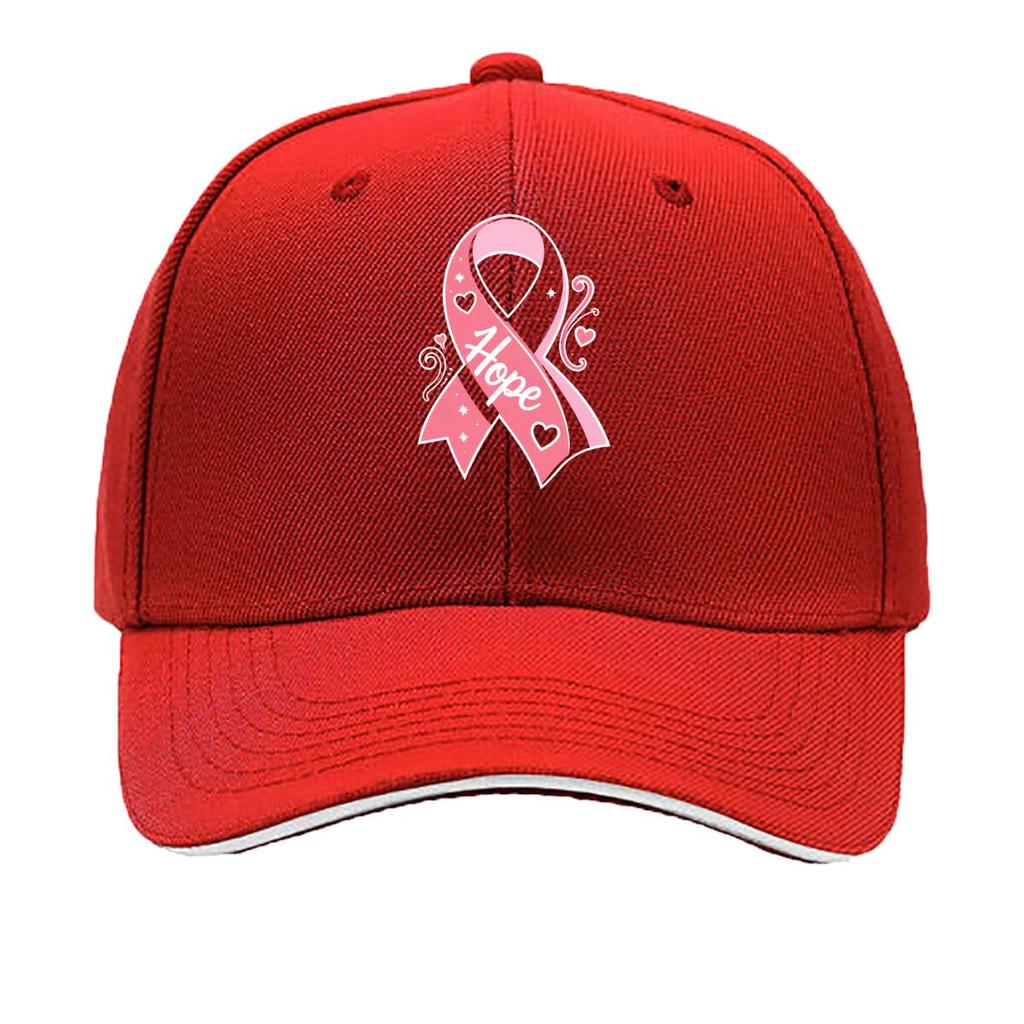 Hope Awareness Ribbon Graphic Emblem Sandwich Baseball Cap Sun Cap Outdoor Workouts Hat