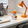 Halloween Desk Decorations 3D Printed Cute Ghost Figurine with Pumpkin Milk Tea, Orange Trend Gifts Beanie Ornaments, Funny Holiday Gift for