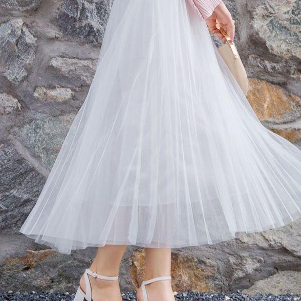 

Elegant Hollow Lace Top and Mori Style Fairy Skirt Two-Piece Set for Petite Students XL (for 55-59 kg)