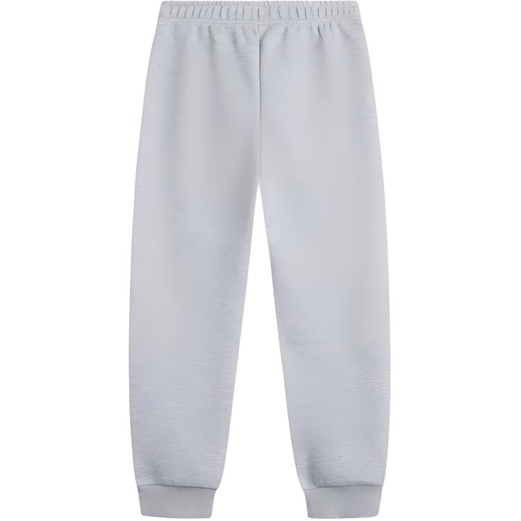 Li-Ning Minimalist Solid Color Cuffed Casual Pants Men bottoms Gray AKLU635-3 S