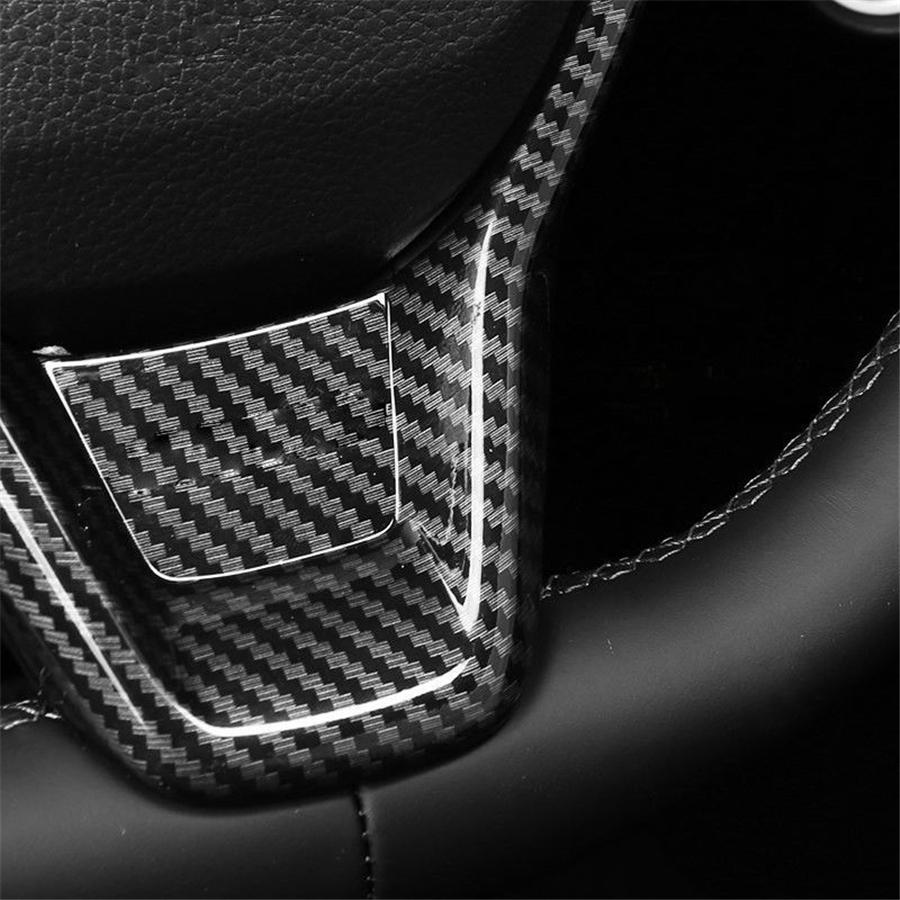 2× Carbon Fiber Style Steering Wheel Frame Cover Trim For Honda Accord 2018 2019