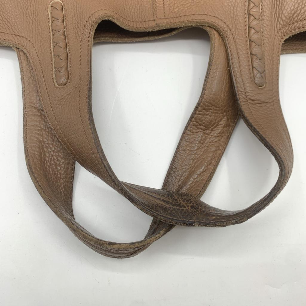 BOTTEGA VENETA Eneta Intrecciato Tote Bag Genuine Leather Brown A4 Size Large Capacity Unisex Women Men 145166