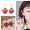 Orecchini Moda da Donna Dolci Carini Rossi Fragola Frutta Pendenti per Ragazze Tendenza Gioielli Coreani Accessori Festa Estiva