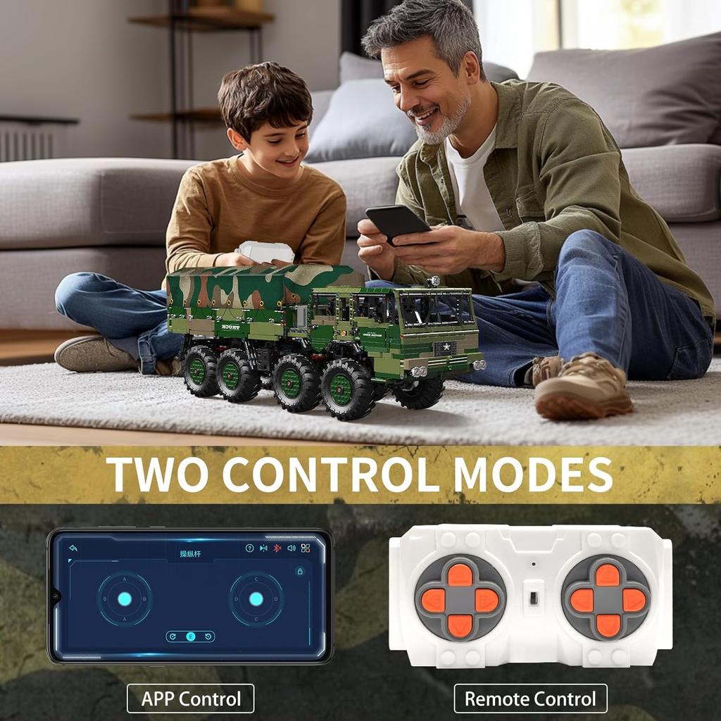 MOULD KING 20039/20040 Technické hračky do auta RC Tatry KOLOS 8X8 Stavebnice náklaďáku Montáž cihlového modelu Dětský vánoční dárek