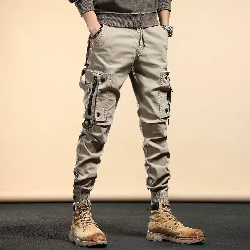Men's Autumn Fashion Loose Multi-Pocket Japanese Overalls Pants