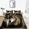 2023 New Style Duvet Cover Set Wolf Pattern Beding Cover Suitsn Polyester Quilt Cover Single Size Bed Set Teens Newly Fashion Bedding Suit