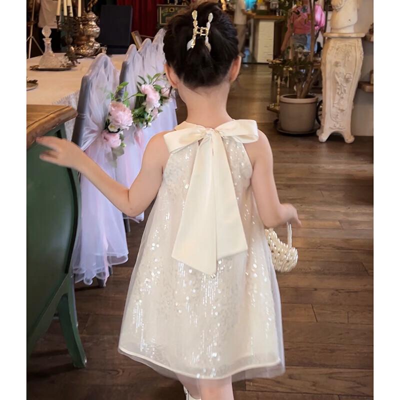 MIMIHELLO Girls  Halter Mesh Princess Dress - Summer 2026 150