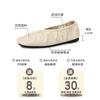 Fashion retro single shoes pleated ballet flats women's autumn temperament one pedal square head Mary Jane grandma shoes