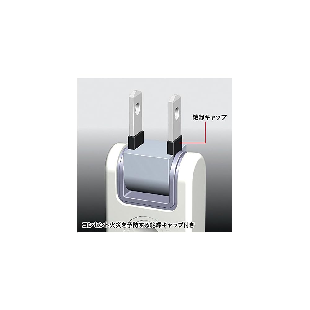 Sanwa Supply Power Strip with Fire Prevention and Dustproof Shutters, Master Switch, Swivel Plug,